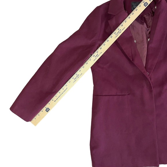 Covington Missy Fur Lapel Coat Half Button Closure Fig Women's Size Large NWT - Picture 10 of 11